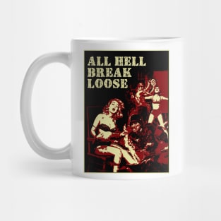 All Hell Break Loose - Vintage illustration Mug